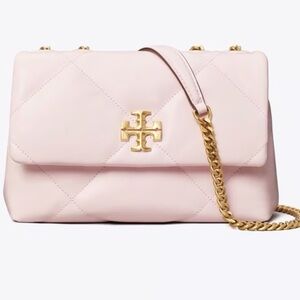 🔥🔥🔥Tory Burch Diamond Quilt Kira Pink Leather Crossbody Bag